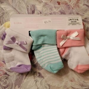 Colorful Baby Socks Set with Bows